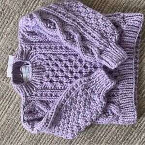 Mr Mittens Chunky Knit Lavender Sweater